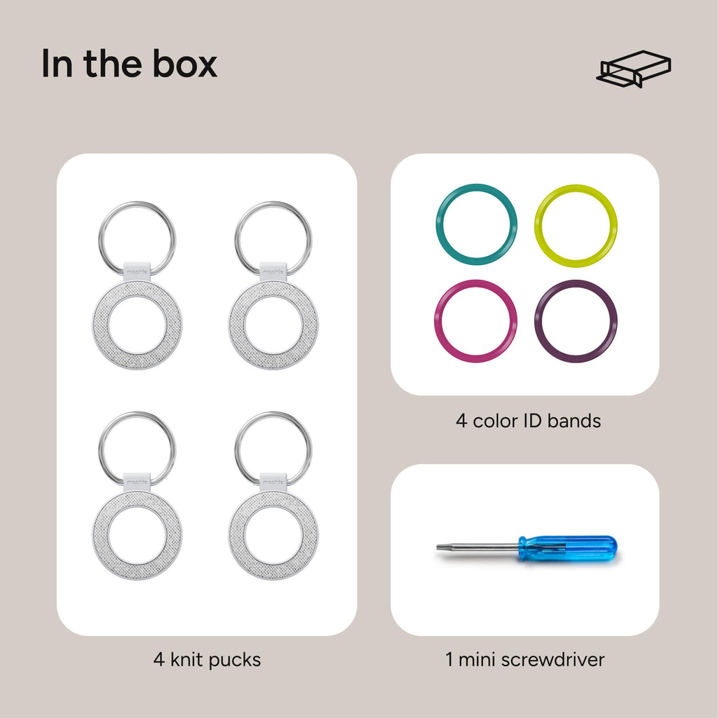 Knit AirTag Case with Ring Attach - 4 pack