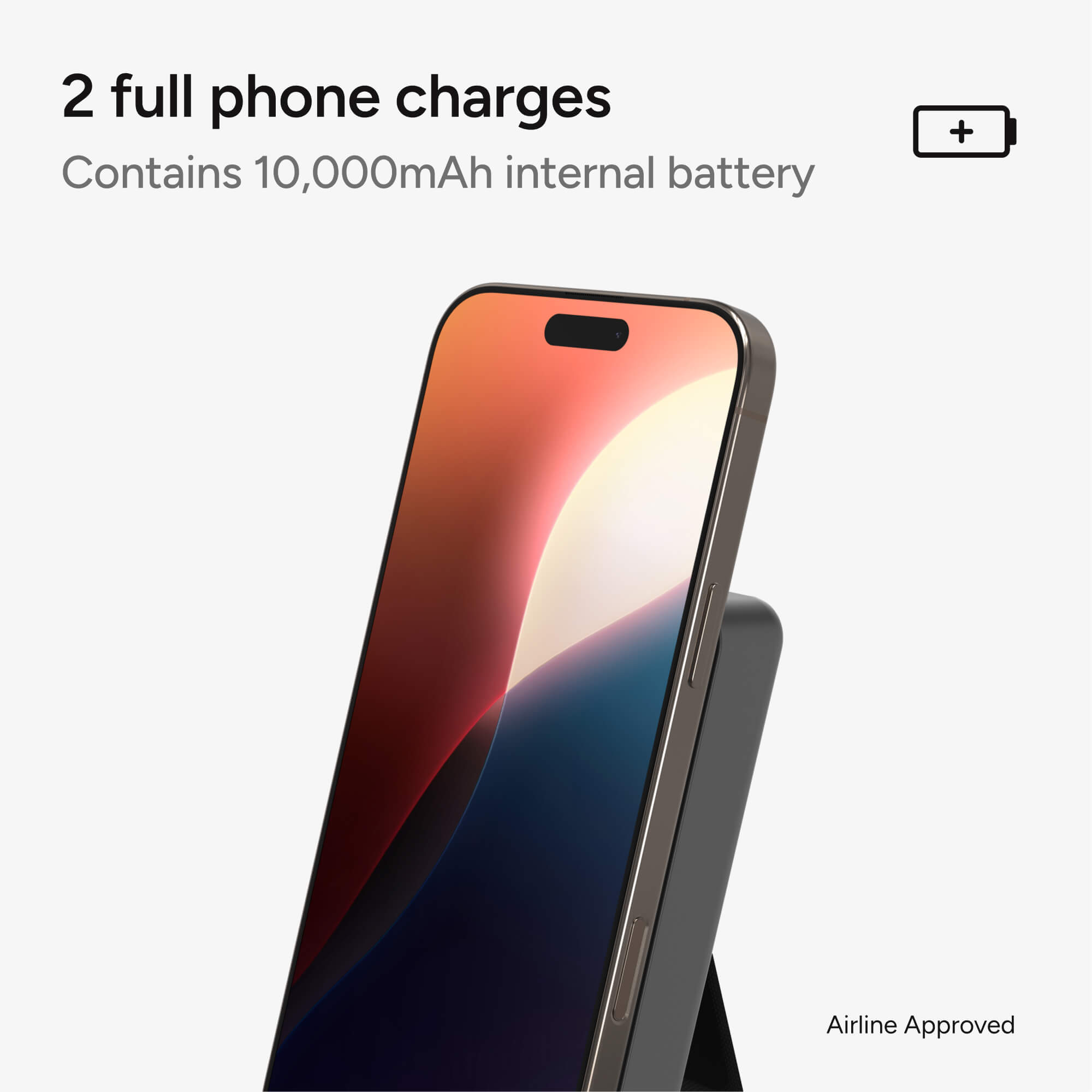 Slim Wireless 10K Powerstation - Power Bank with Stand